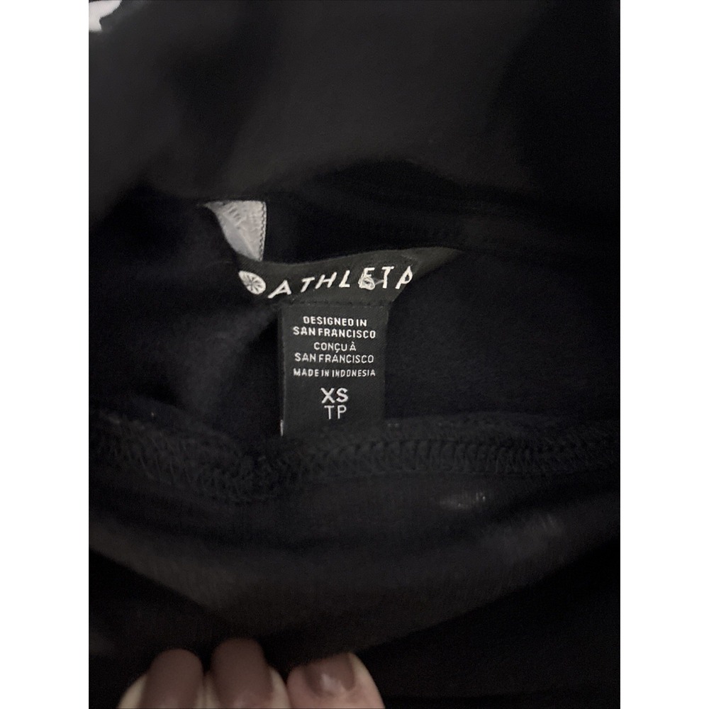 Athleta Balance Cinch Sweatshirt Turtleneck Shall Size X Small Drawstring Waist - Picture 8 of 9